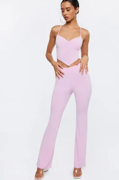 Jersey Knit High-Rise Pants