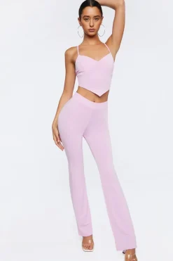 Jersey Knit High-Rise Pants