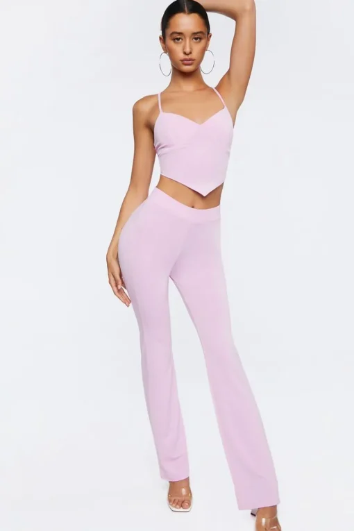 Jersey Knit High-Rise Pants