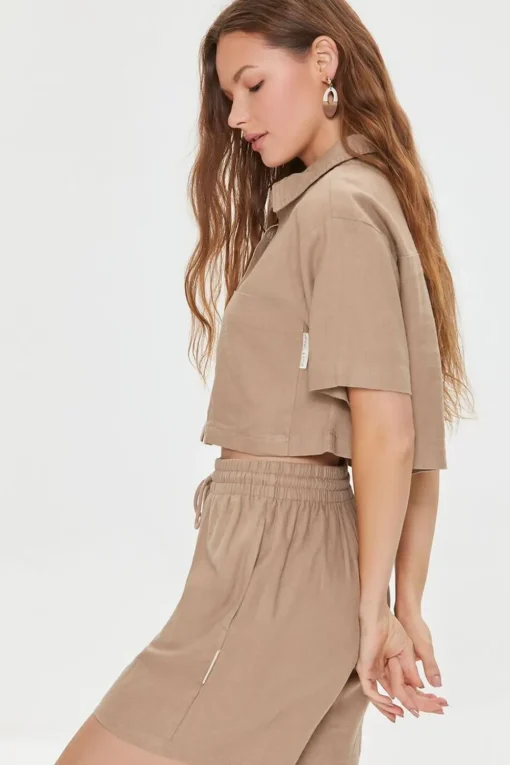 Kendall + Kylie Cropped Shirt