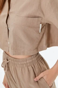 Kendall + Kylie Cropped Shirt