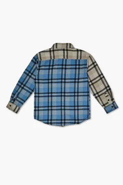 Kids Colorblock Plaid Shirt (Girls + Boys)