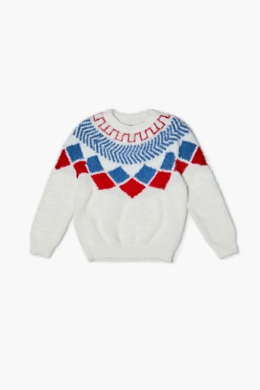 Kids Fuzzy Geo Sweater (Girls + Boys)