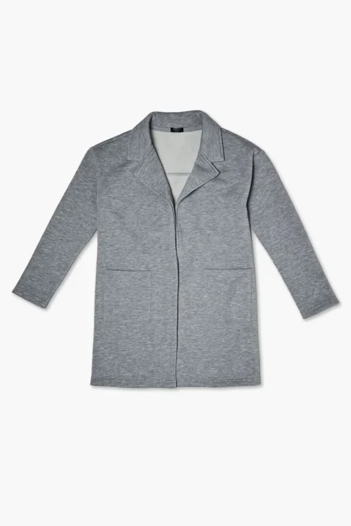 Kids Heathered Open-Front Jacket (Girls + Boys)
