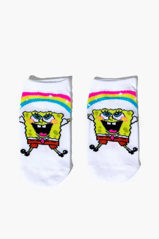 Kids Spongebob Squarepants Ankle Sock Set - 3 Pack (Girls + Boys)