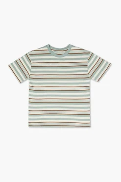 Kids Striped Pattern Crew Tee (Girls + Boys)