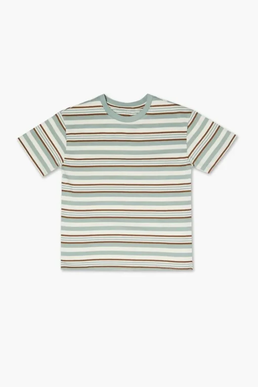 Kids Striped Pattern Crew Tee (Girls + Boys)