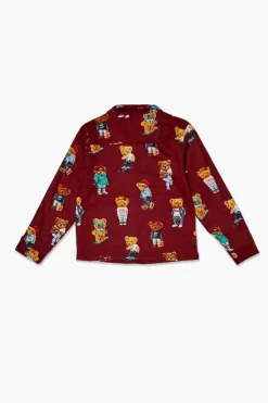 Kids Teddy Bear Print Pj Shirt (Girls + Boys)