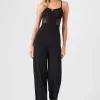 Lace & Mesh Wide-Leg Cami Jumpsuit