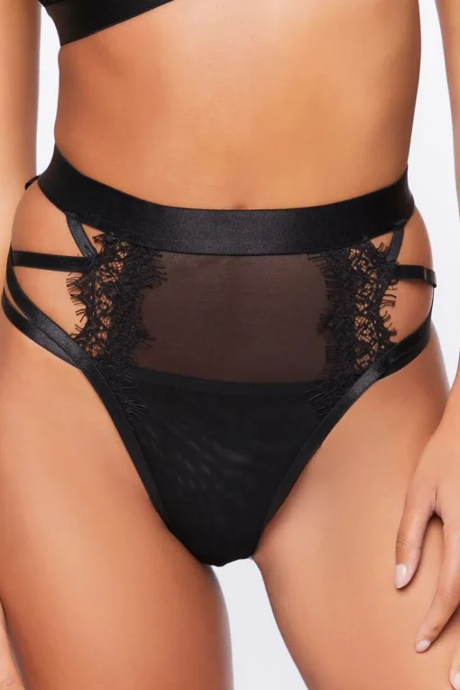 Lace Bra & Thong Lingerie Set