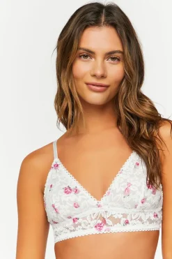 Lace Rose Print Bralette