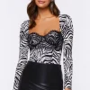 Lace Zebra Print Bodysuit