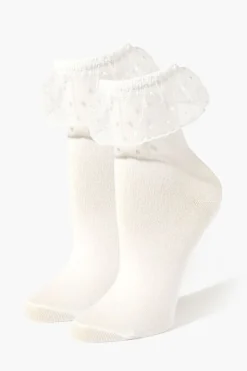Lace-Trim Crew Socks
