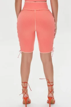 Lace-Up Biker Shorts