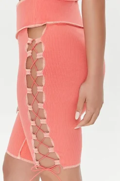 Lace-Up Biker Shorts