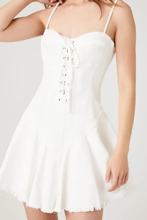 Lace-Up Corset Mini Dress
