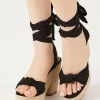 Lace-Up Espadrille Block Heels