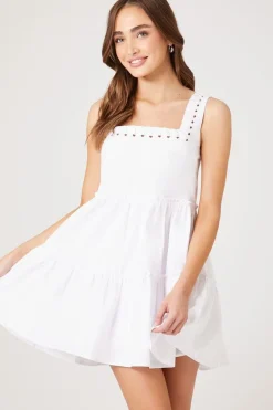 Lace-Up Tiered Babydoll Dress