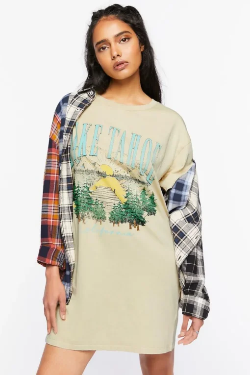Lake Tahoe Graphic T-Shirt Dress