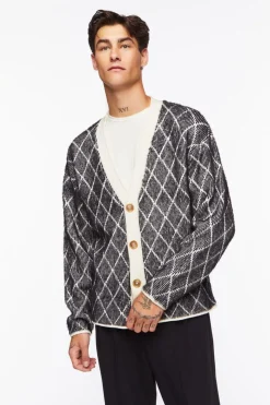 Lattice Cardigan Sweater