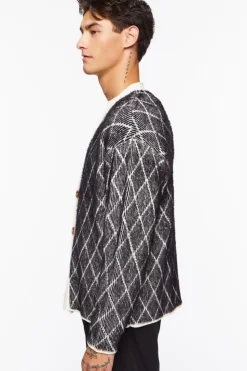 Lattice Cardigan Sweater