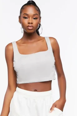 Lattice Cutout Cropped Tank Top