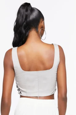 Lattice Cutout Cropped Tank Top