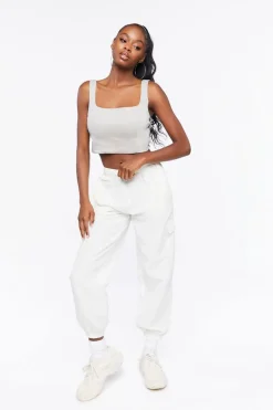 Lattice Cutout Cropped Tank Top
