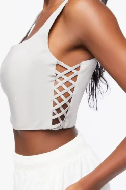 Lattice Cutout Cropped Tank Top