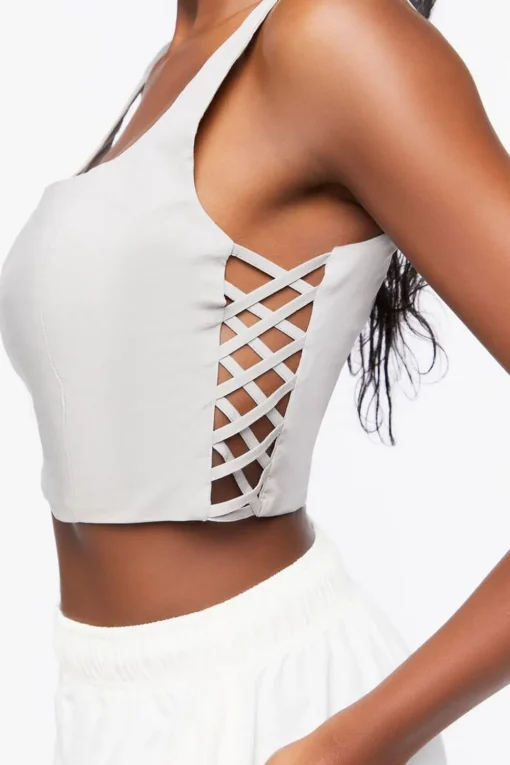 Lattice Cutout Cropped Tank Top