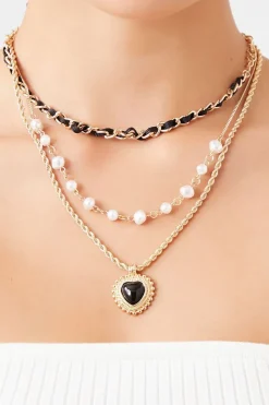 Layered Heart Pendant Necklace