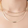 Layered Herringbone Chain Necklace