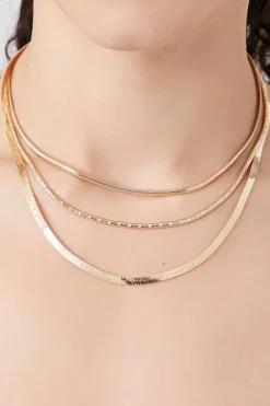 Layered Herringbone Chain Necklace