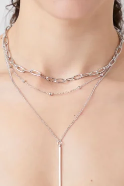 Layered Matchstick Pendant Necklace