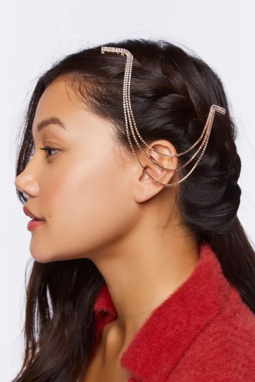 Layered Rhinestone Head Chain