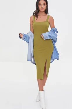 Leg-Slit Bodycon Dress