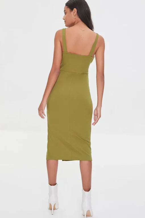 Leg-Slit Bodycon Dress