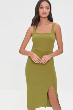 Leg-Slit Bodycon Dress