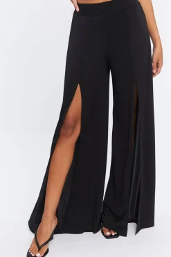 Leg-Slit Palazzo Pants