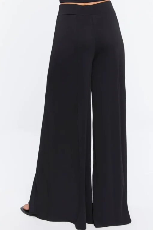 Leg-Slit Palazzo Pants