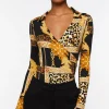 Leopard & Chain Print Bodysuit