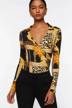 Leopard & Chain Print Bodysuit