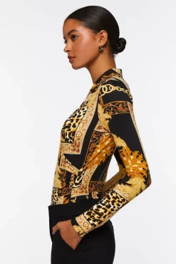 Leopard & Chain Print Bodysuit