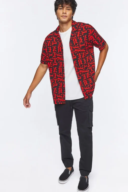 Lettered Print Shirt
