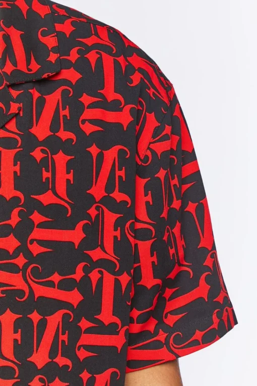 Lettered Print Shirt