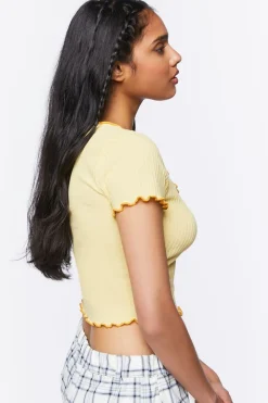 Lettuce-Edge Crop Top