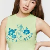 Lifes A Beach Cropped Tank Top