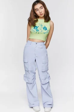 Lifes A Beach Cropped Tank Top