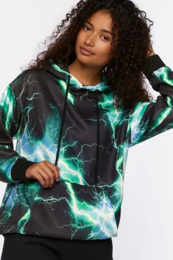 Lightning Print Hoodie