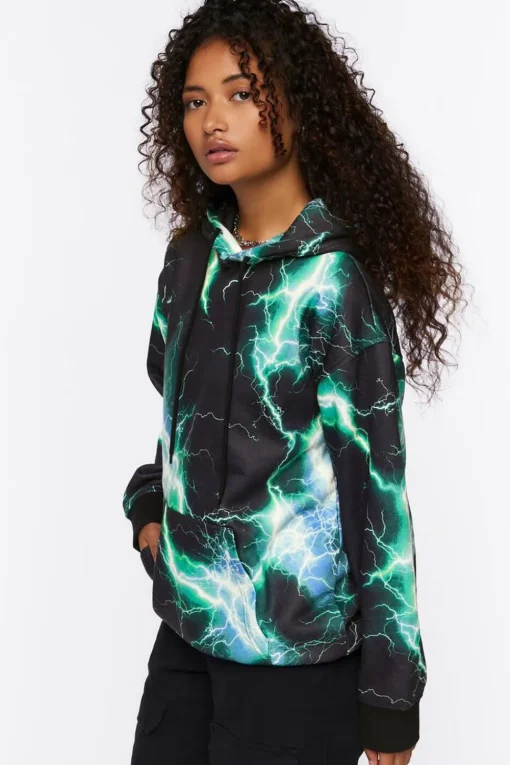 Lightning Print Hoodie